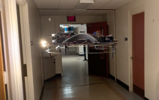 Aerial robot in hallway